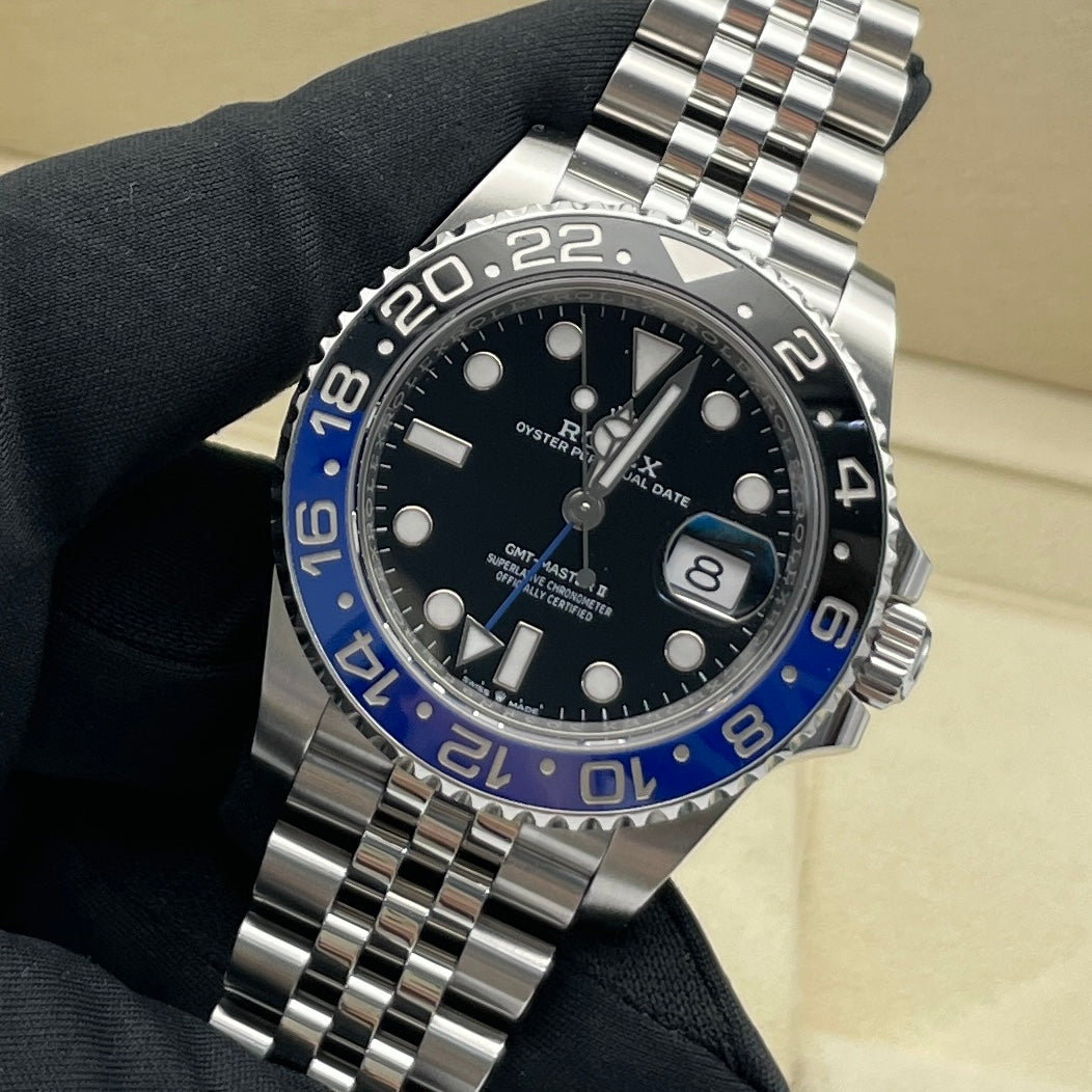 Pre-owned Rolex GMT-Master II 40mm Men's Watch - ref 126710BLNR Black Dial Bat Girl