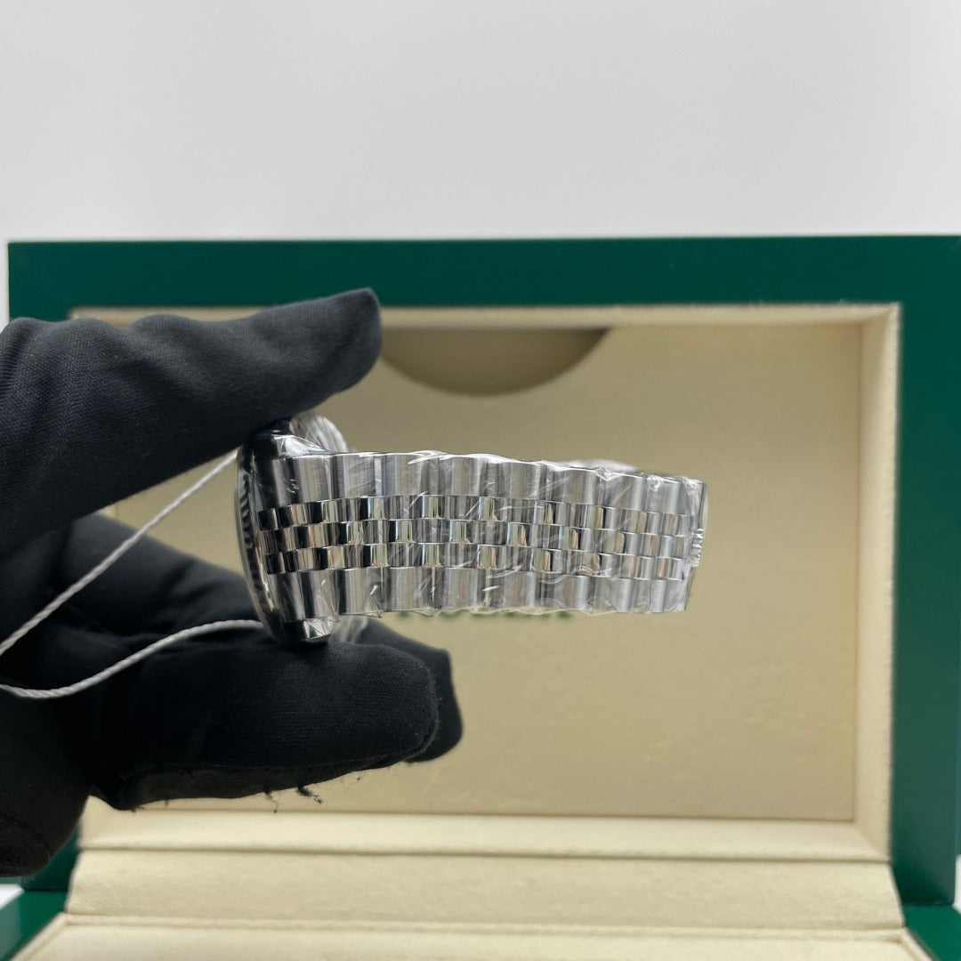 中古 ロレックス デイトジャスト 36 36mm メンズ腕時計 - Ref. 116234 ブラック&シルバー タキシード文字盤