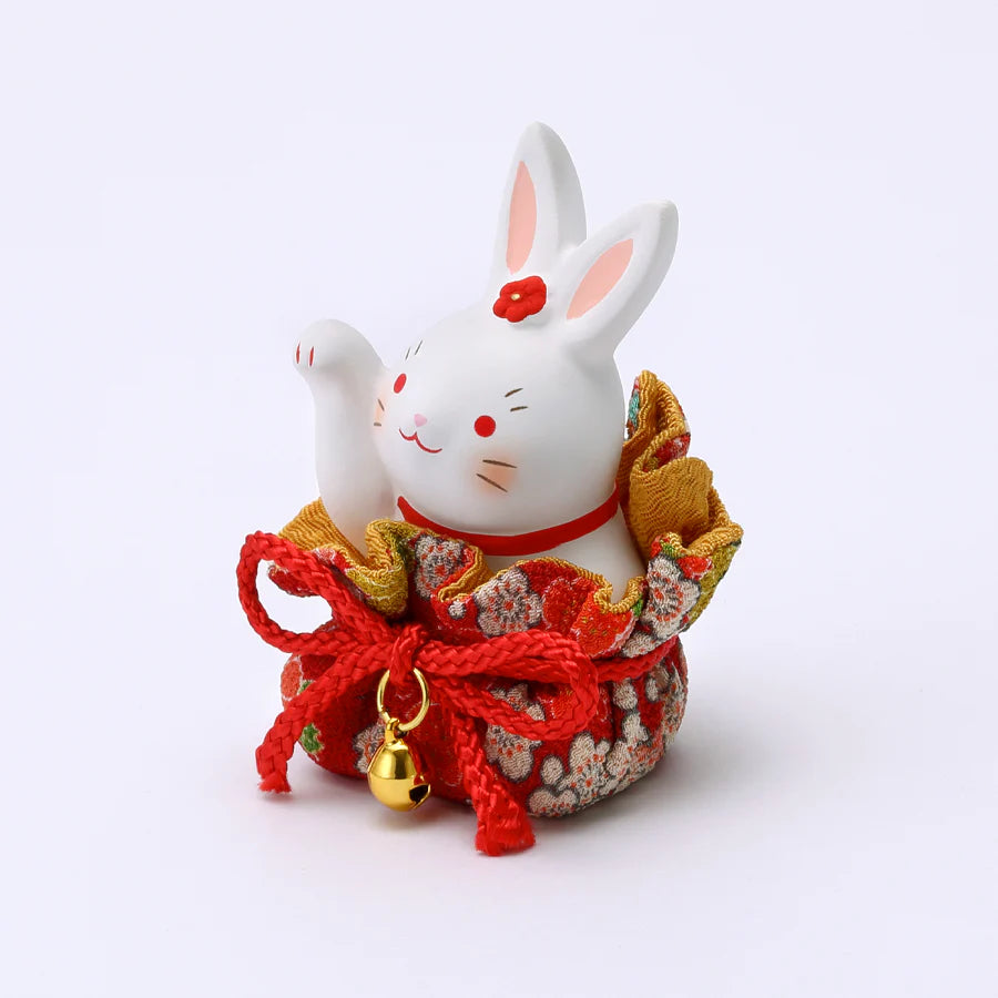 Yakushigama Japanese Lucky Rabbit Figurine