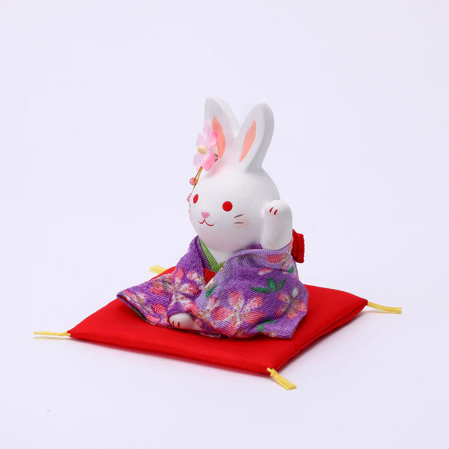 Yakushigama Japanese Lucky Rabbit Figurine