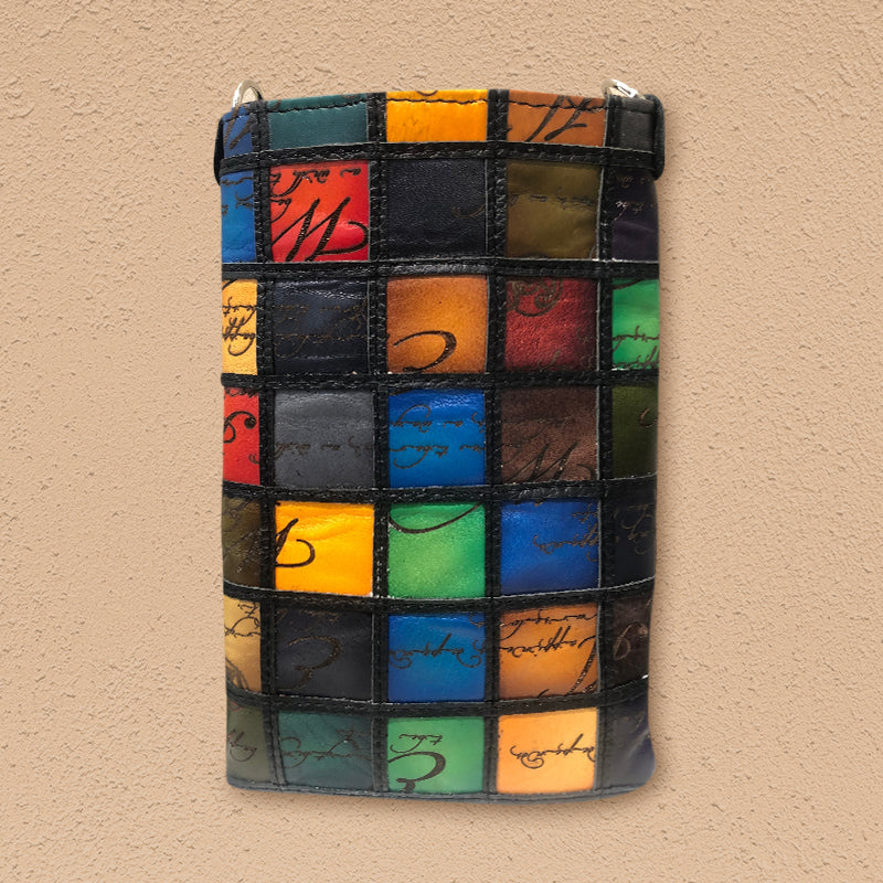 Rickeiy Mosaic Smartphone Pouch Bag (English Characters)