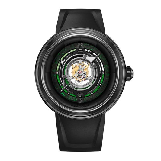 Peacock Black Hole Central Tourbillon Watch