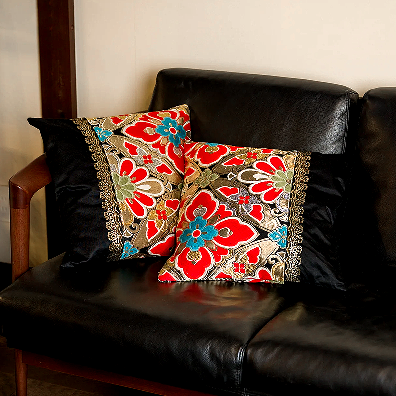 Shotengai-Hisui Kimono Cushion Cover