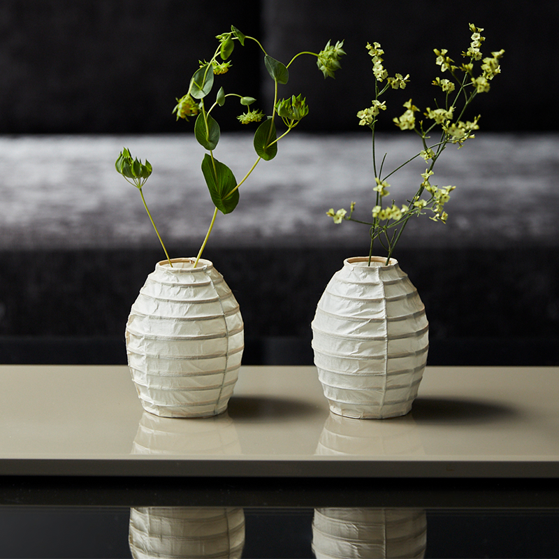 Shotengai-Kojima-Traditional Japanese Lamp| Paper Kyo-Chochin Lantern Vase