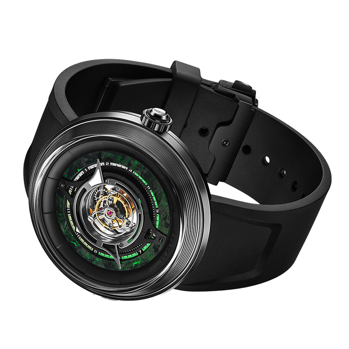 Peacock Black Hole Central Tourbillon Watch