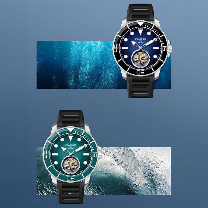 Peacock Ocean Wing Tourbillon Watch Diver 300M