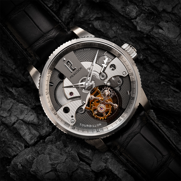 Peacock Witness Off-center Tourbillon Watch