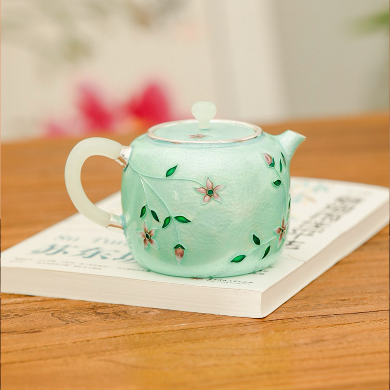 Chinese Hand-Hammered Silver Teapot