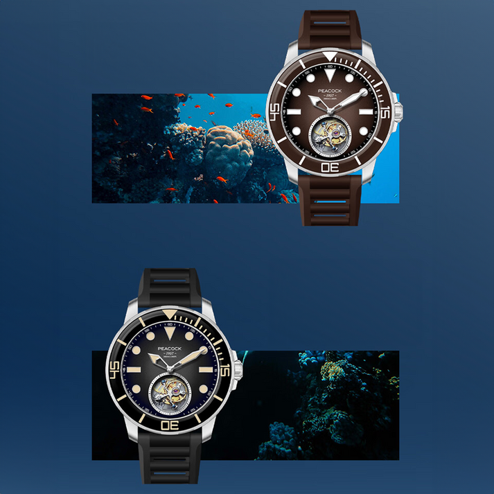 Peacock Ocean Wing Tourbillon Watch Diver 300M