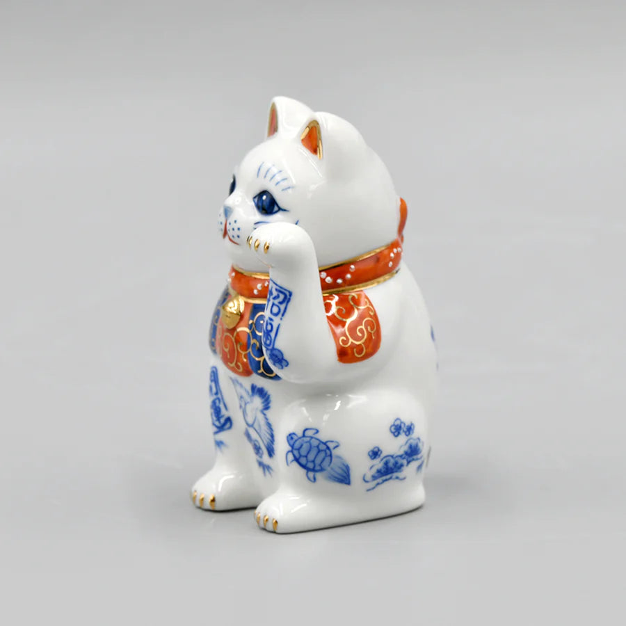 Yakushigama Maneki-Neko Japanese Lucky Beckoning Cat