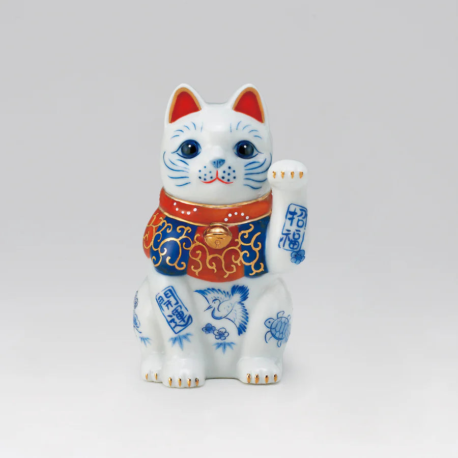Yakushigama Maneki-Neko Japanese Lucky Beckoning Cat