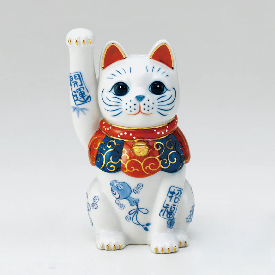 Yakushigama Maneki-Neko Japanese Lucky Beckoning Cat