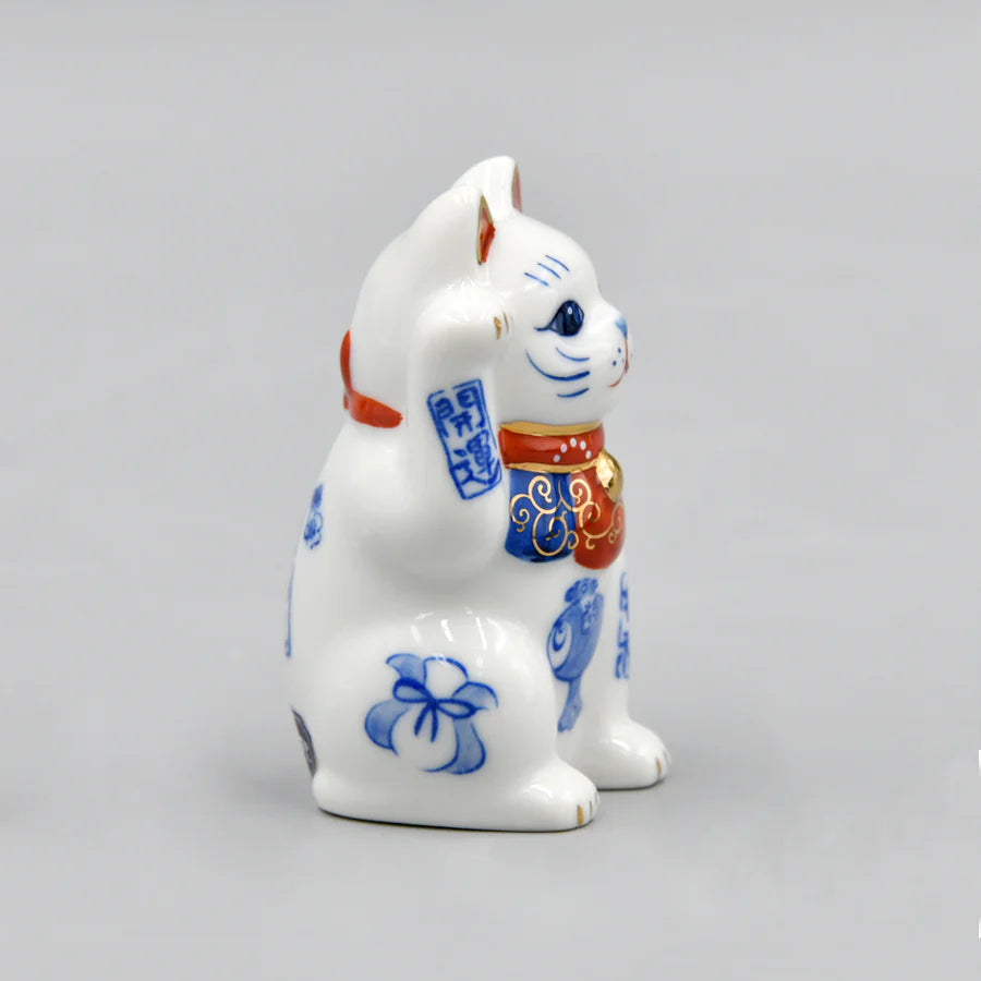 Yakushigama Maneki-Neko Japanese Lucky Beckoning Cat