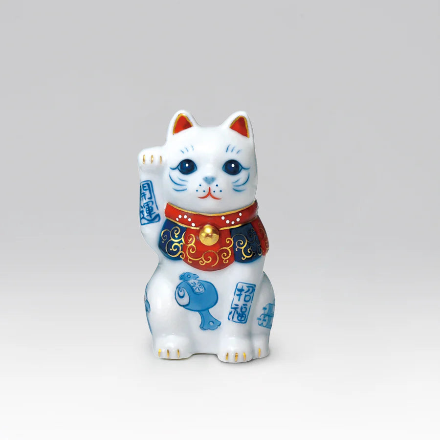 Yakushigama Maneki-Neko Japanese Lucky Beckoning Cat