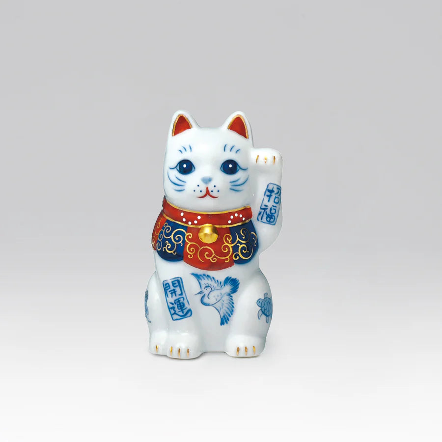 Yakushigama Maneki-Neko Japanese Lucky Beckoning Cat