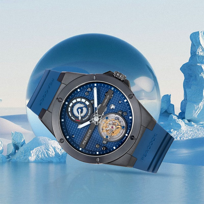 Peacock Climber Center Axis Tourbillon Watch