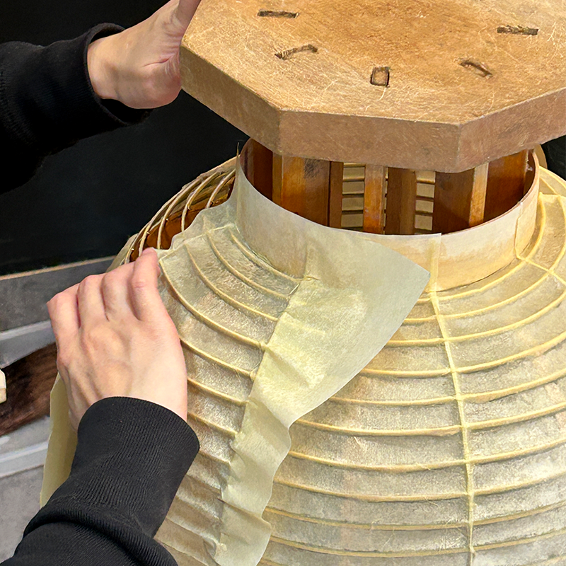 Shotengai-Kojima-Traditional Japanese Lamp| Paper Kyo-Chochin Lantern Vase