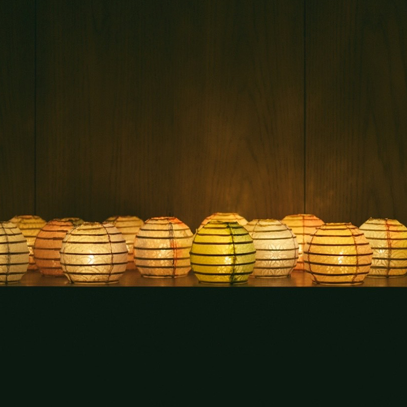 Traditional Japanese Lamp| Mini Paper Kyo-Chochin Lantern Set