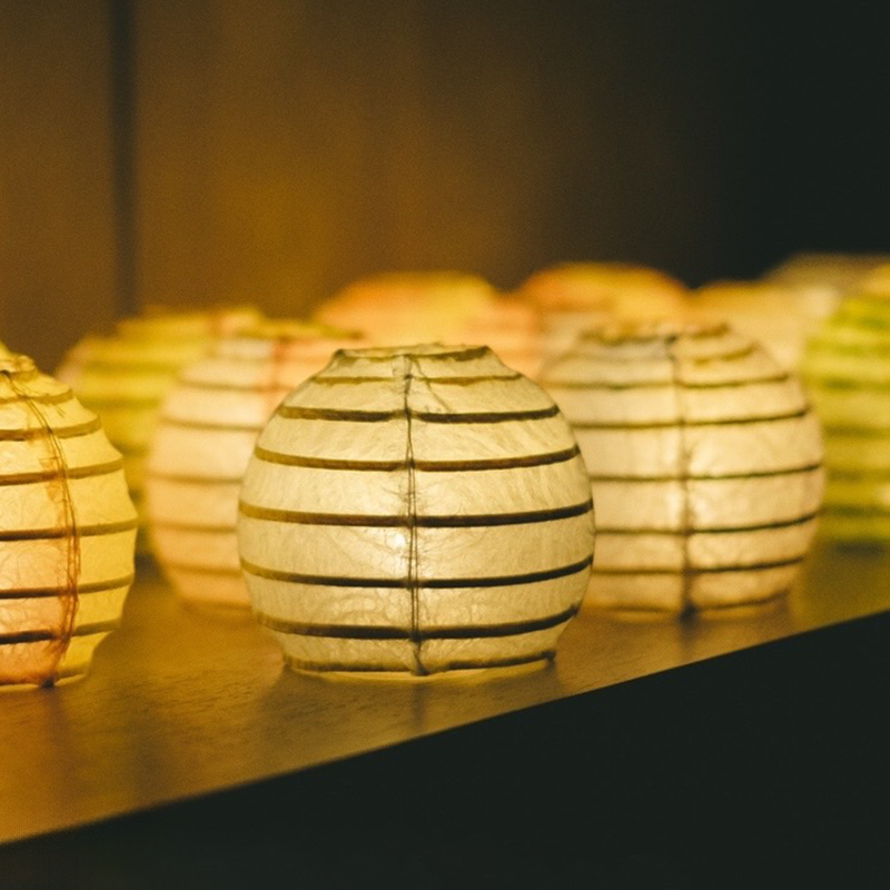 Traditional Japanese Lamp| Mini Paper Kyo-Chochin Lantern Set