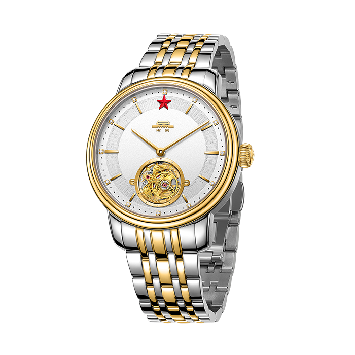 Tourbiilon Watch with Steel Bracelet