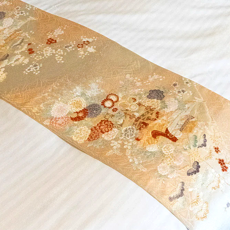 Shotengai-Hisui Vintge Kimono Bed Throw