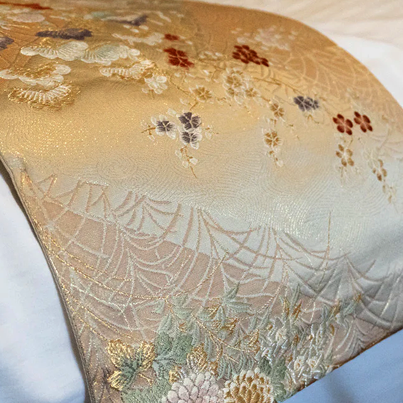 Shotengai-Hisui Vintge Kimono Bed Throw
