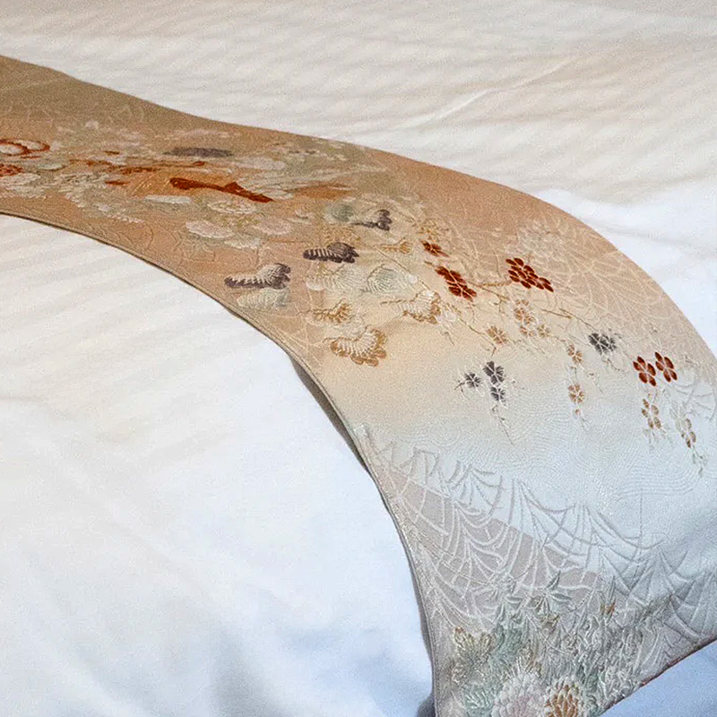 Shotengai-Hisui Vintge Kimono Bed Throw