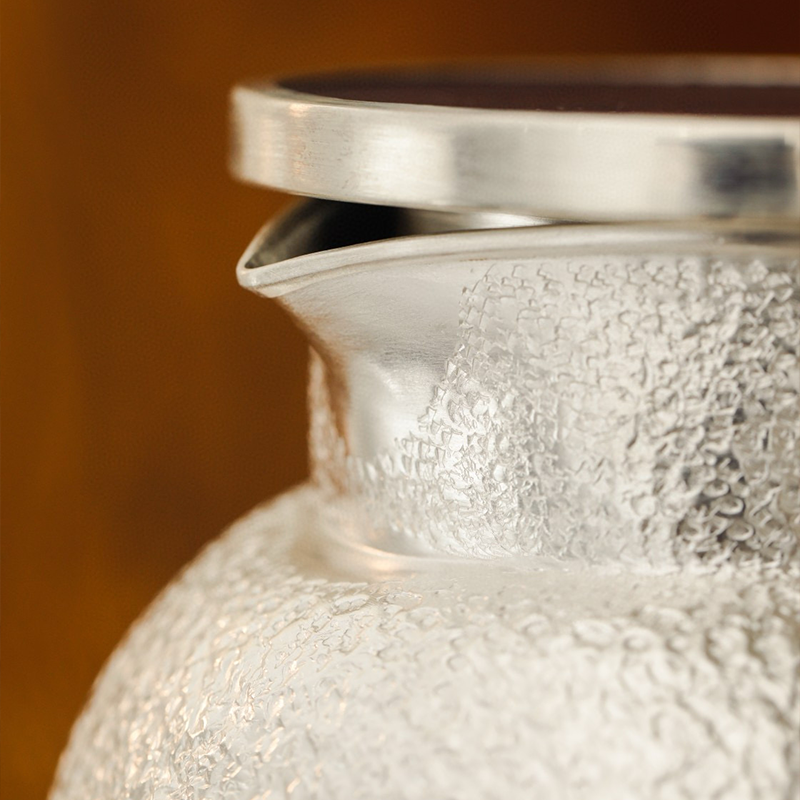 Chinese Hand-Hammered Silver Water Pot