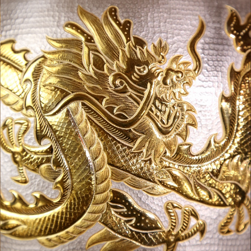 Chinese Hand-Hammered Silver Water Pot