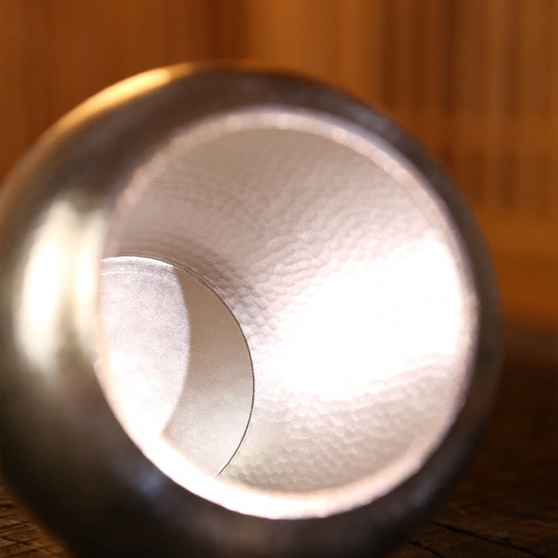 Chinese Hand-Hammered Silver Brush Pot