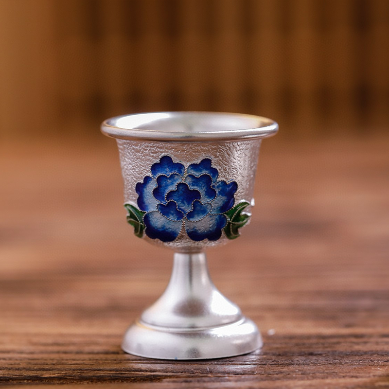 Chinese Hand-Hammered Silver Wine Set