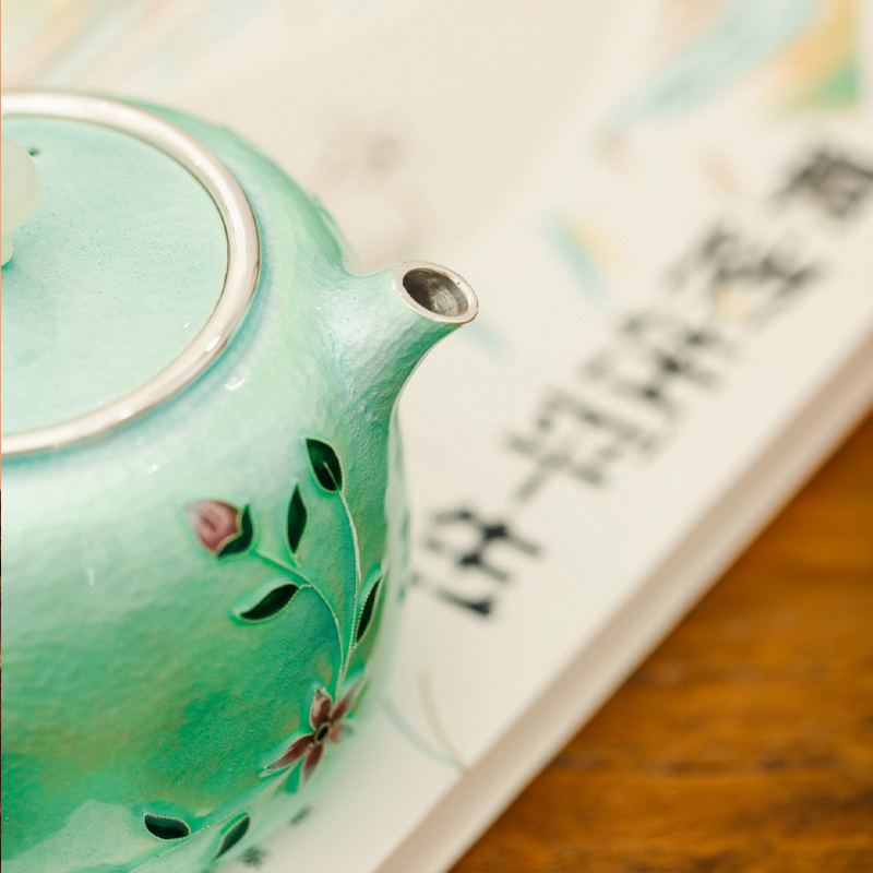 Chinese Hand-Hammered Silver Teapot
