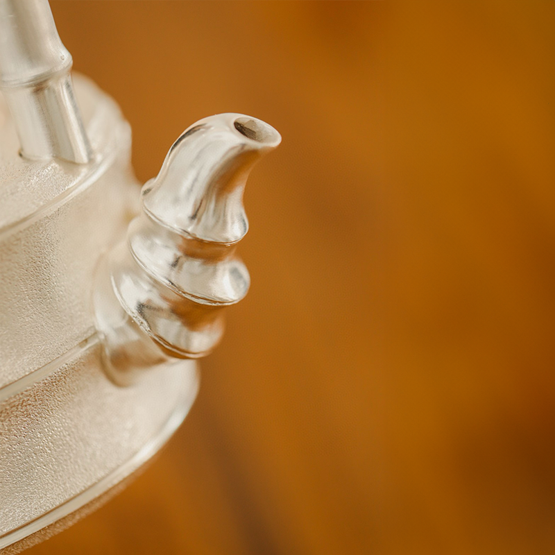 Chinese Hand-Hammered Silver Teapot