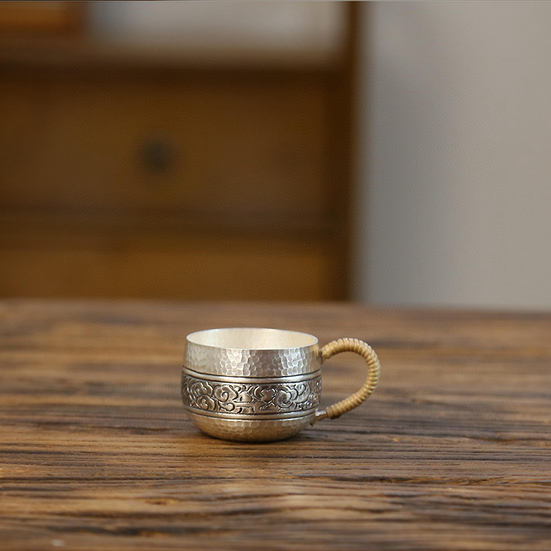 Chinese Hand-Hammered Silver Tea Set