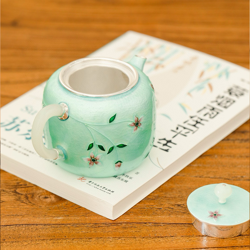 Chinese Hand-Hammered Silver Teapot