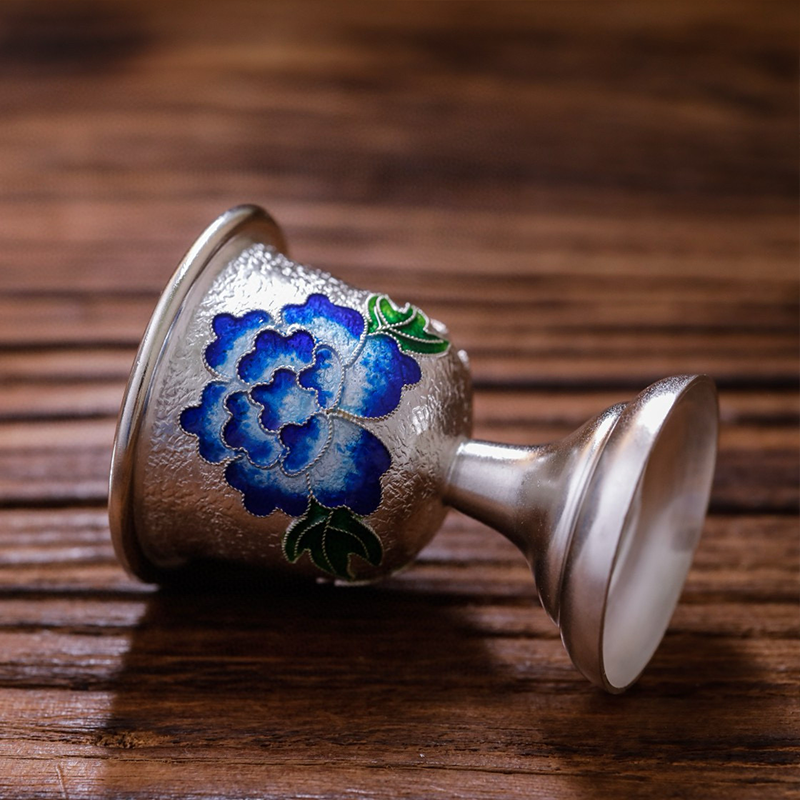 Chinese Hand-Hammered Silver Wine Set