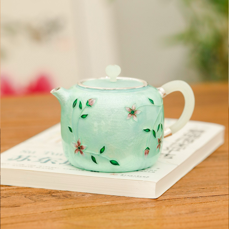 Chinese Hand-Hammered Silver Teapot