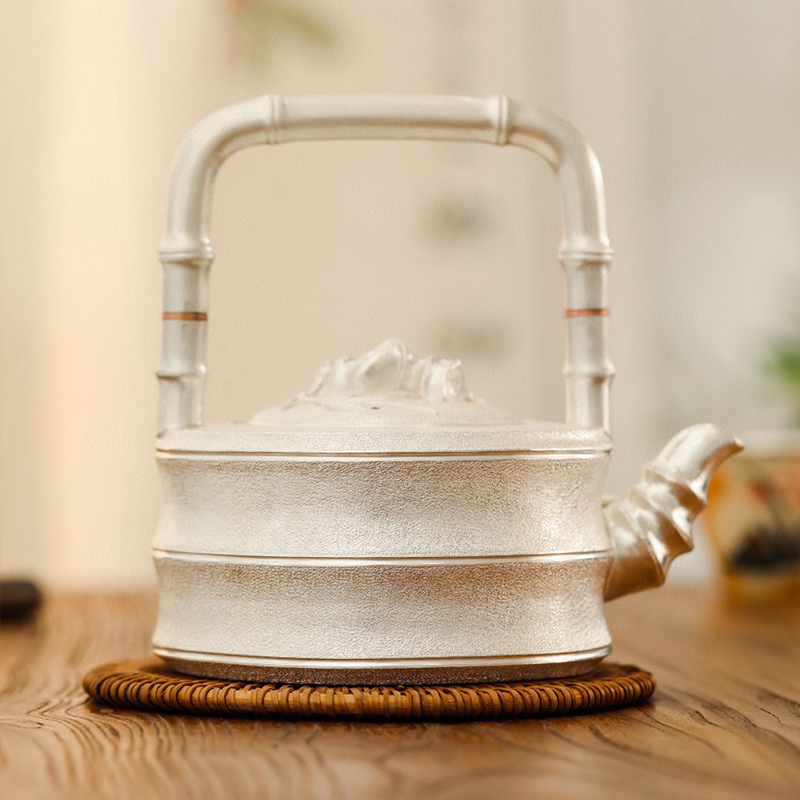 Chinese Hand-Hammered Silver Teapot