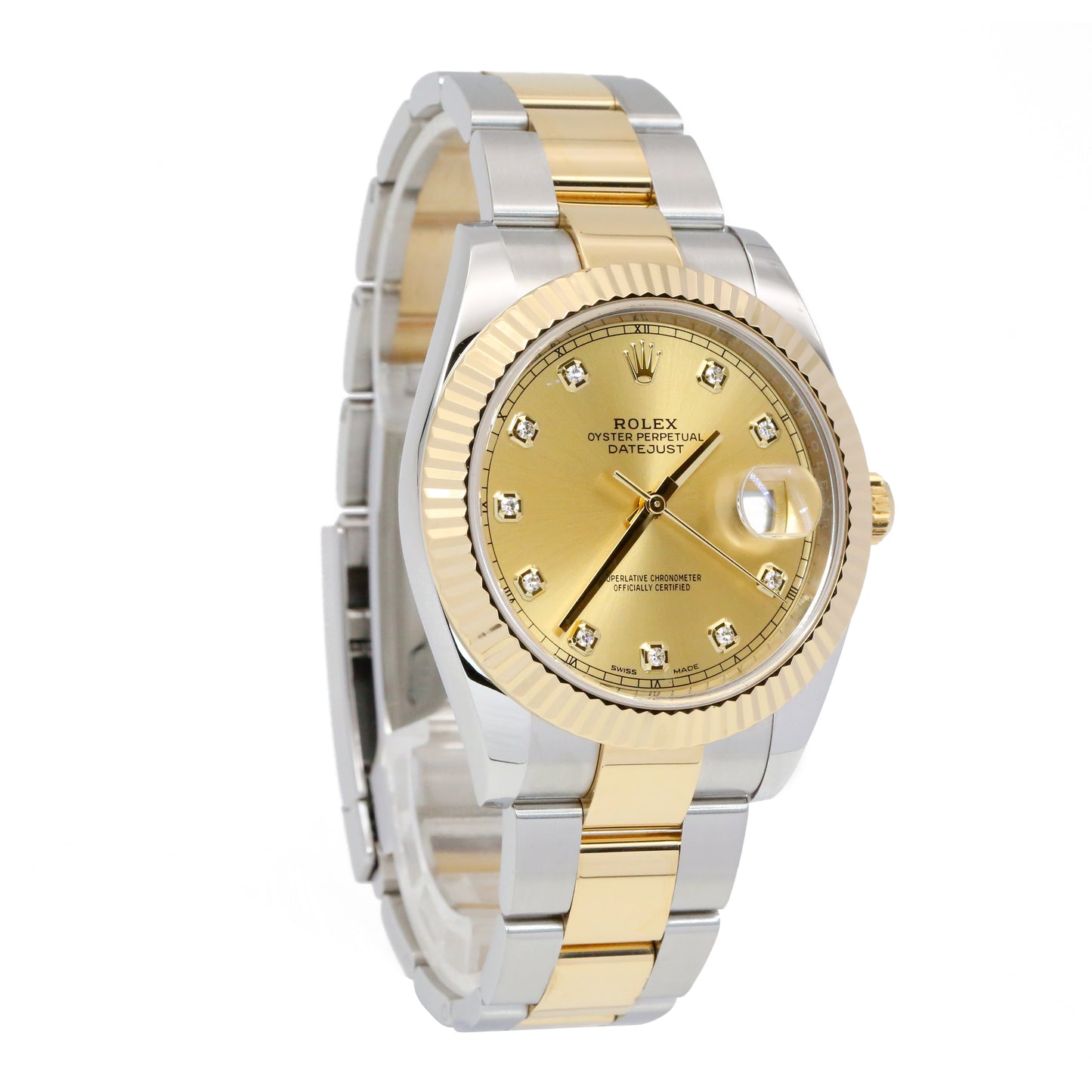 Pre-owned Rolex Datejust II 41mm Men's Watch - ref 116333 Diamond-Champagne Dial (2011)