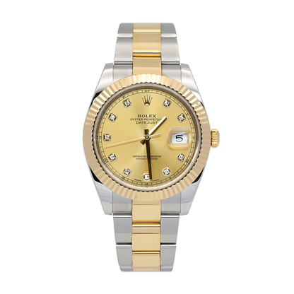 Pre-owned Rolex Datejust II 41mm Men's Watch - ref 116333 Diamond-Champagne Dial (2011)