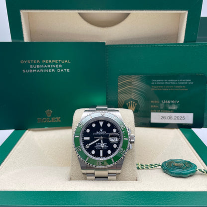 Pre-owned Rolex Submariner 41mm Men's Watch - ref 126610LV Green Bezel & Black Dial Starbucks (2024)