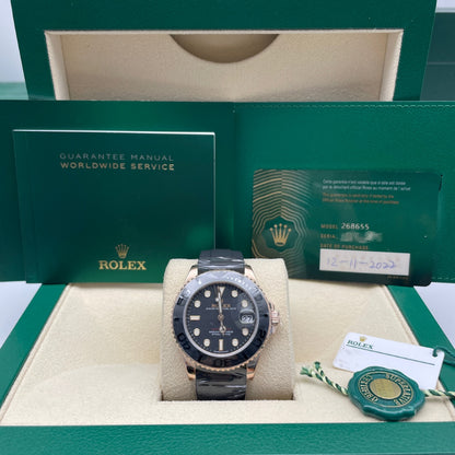 Pre-owned Rolex Yacht-Master 37 37mm Men's Watch - ref 268655 Black Dial (2022)