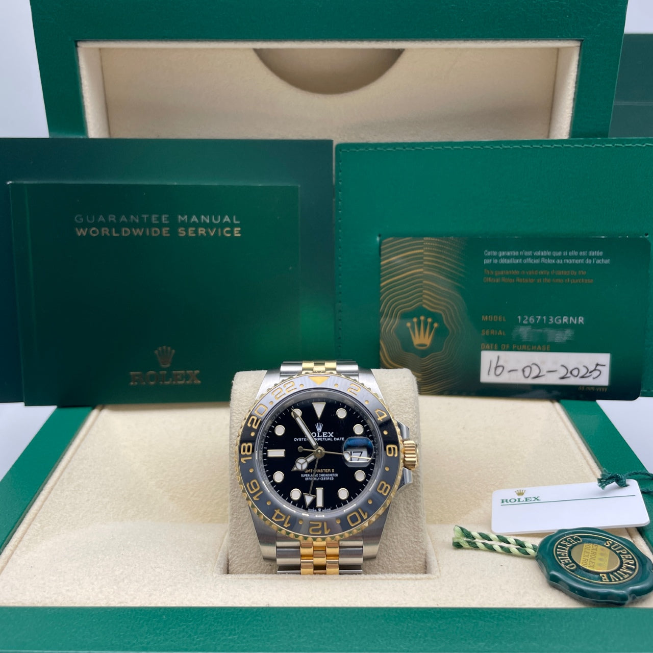 Pre-owned Rolex GMT-Master II 40mm Men's Watch - ref 126713GRNR Black Dial (2025)