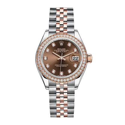 中古ロレックス レディ デイトジャスト 28mm レディース腕時計 - Ref. 279174 ピンク文字盤 (2022年)