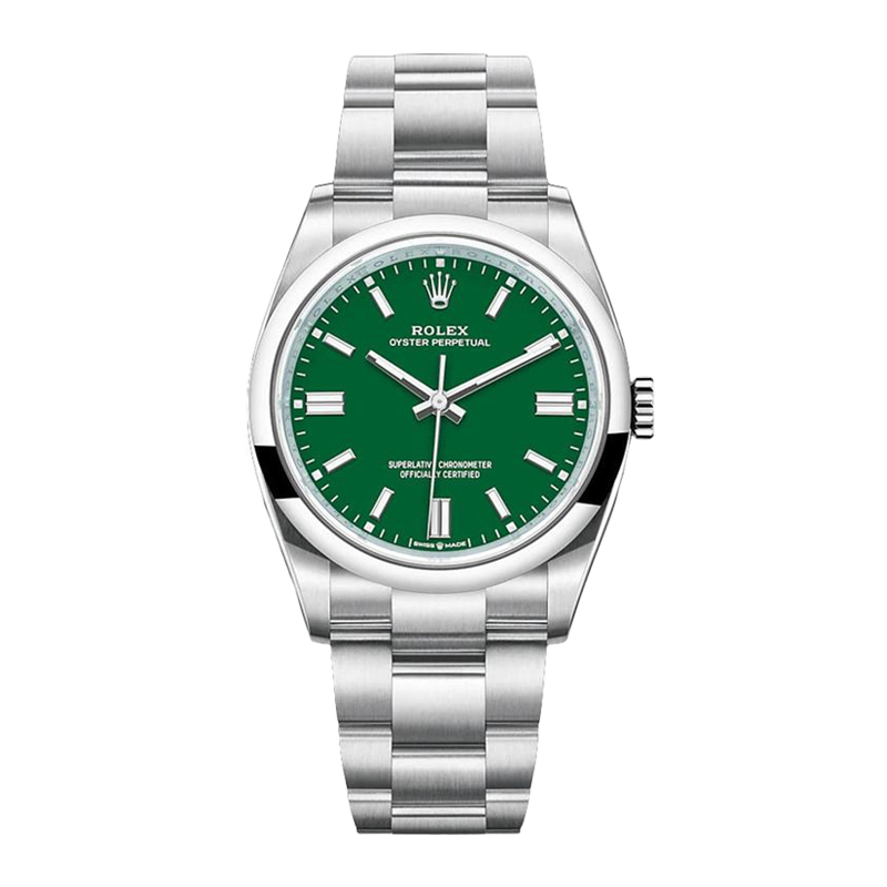 中古ロレックス オイスターパーペチュアル 36mm メンズ腕時計 - Ref. 116000 シルバー文字盤 (2017年)