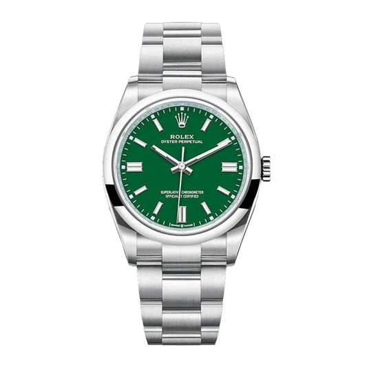 中古ロレックス オイスターパーペチュアル 36mm メンズ腕時計 - Ref. 116000 シルバー文字盤 (2017年)