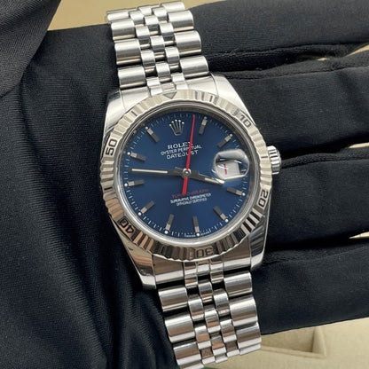 Pre-owned Rolex Datejust 36 36mm Men's Watch - ref 116264 Navy Blue Dial