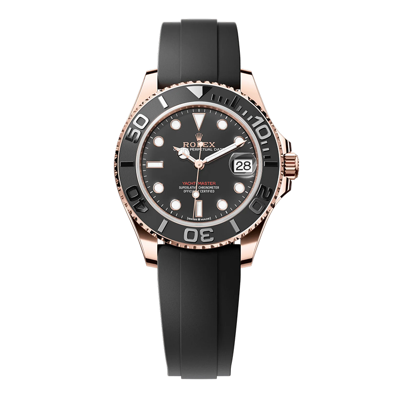 Pre-owned Rolex Yacht-Master 37 37mm Men's Watch - ref 268655 Black Dial