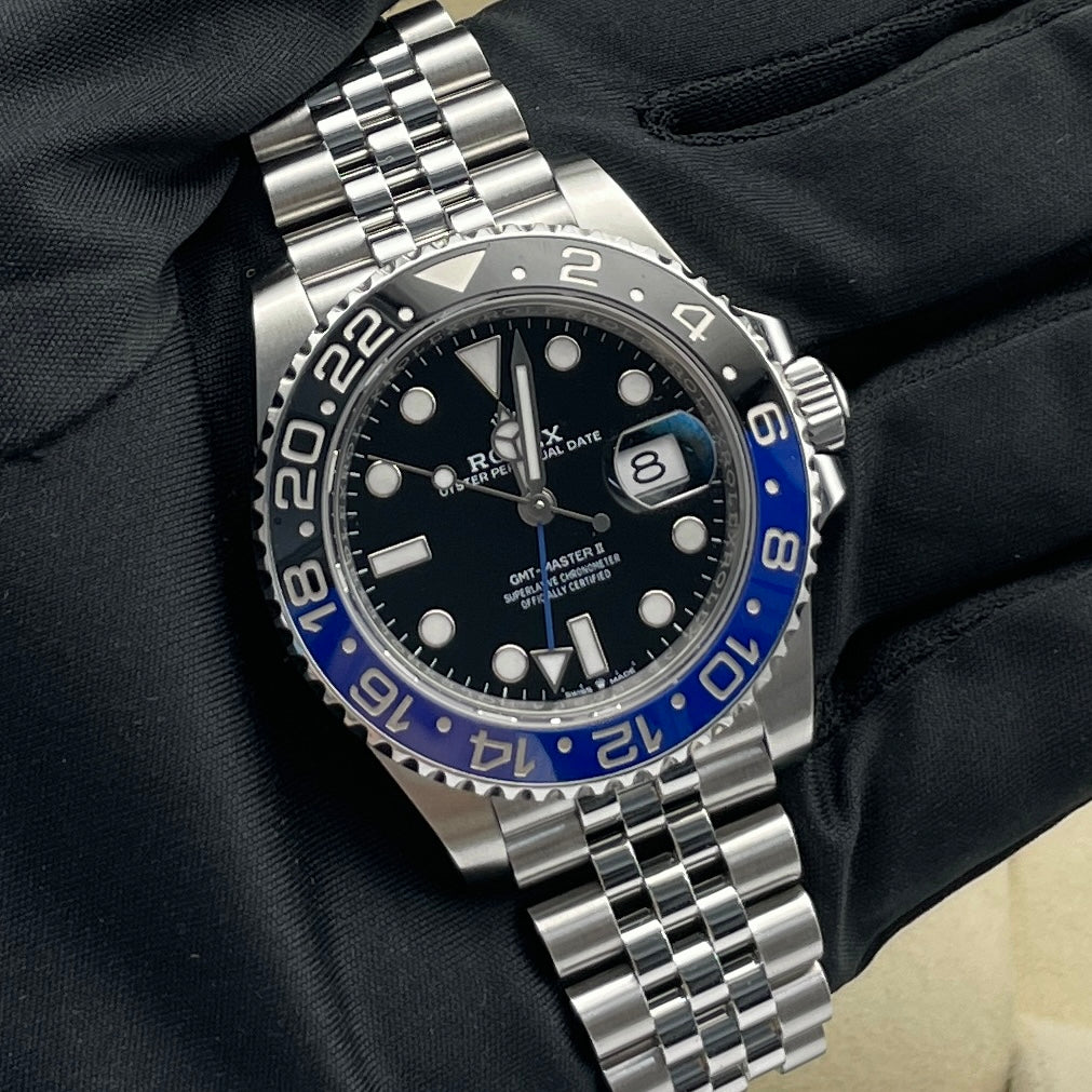 Pre-owned Rolex GMT-Master II 40mm Men's Watch - ref 126710BLNR Black Dial Bat Girl