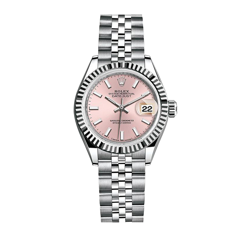 中古ロレックス レディ デイトジャスト 28mm レディース腕時計 - Ref. 279174 ピンク文字盤 (2022年)